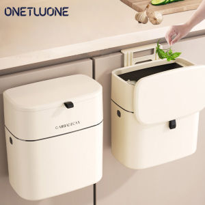 Onetwone 10L Treo Tường Gắn Tái Chế Thùng Treo Thùng rác gấp cho xe hơi Cho Nhà Bếp cửa tủ Với Nắp rác nhà bếp Có Thể Thùng rác Truy Cập Thùng Rác Có Thể