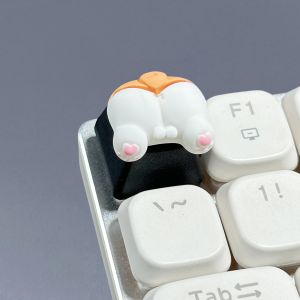 3D เรซิ่น Keycap Handmade น่ารักแมว/สุนัข/เป็ดก้น Custom Keycaps สําหรับแป้นพิมพ์การ์ตูน Artisan Key Caps ของขวัญอุปกรณ์เสริม