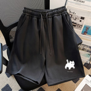 Summer Mens Casual Shorts Student Versatile Straight Leg Sport Five-Quarter Length Printed Fashion Brand Hong Kong Style