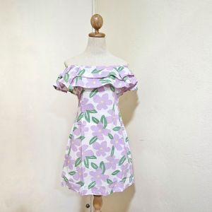 022D เดรสสั้น เดรสเที่ยว เดรสลายดอก