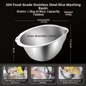 316L Stainless Steel Food Grade Drainer Basket