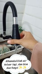 SUS304 Kran Angsa Fleksibel Kran Cuci Piring Hitam Kran Cuci Piring Dinding Anti Karat Promo Harga Agen/Penyesuaian air