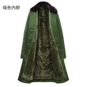 Thickened Long Military Cotton Coat for Men Cold Storage Anti-Cold Workwear Security Labor Protection Clothing Cotton Jacket