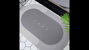 Keset Diatomite Bundar Keset Kaki Kamar Mandi Keset Karet Oval HRD325 - Keset Bathroom