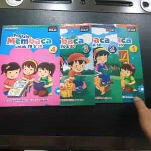 PRAKTIS MEMBACA 1234 Untuk TK & SD ( BERGAMBAR & FULL COLOUR) PAKET 4 BUKU