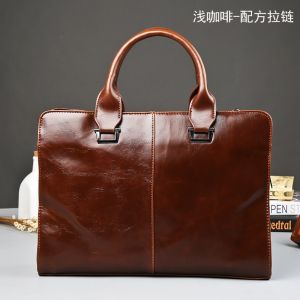 GBP Designer Retro Handheld Single Shoulder Bag Leisure Computer Bag Mens Briefcase Casual Bag American Retro Style Leather