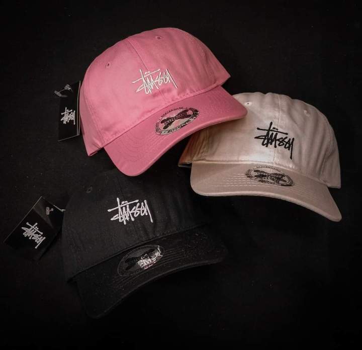 Stussy dad discount hat pink