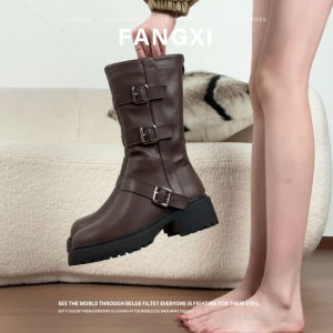 Leather High Heel Thick Bottom Knight Boots