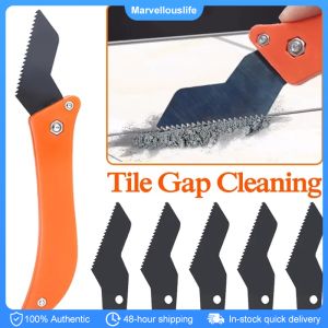 Ceramic Tile Gap Blade Ceramic Joint Wall Floor Grout Cleaning Removal Scraper with 4 Blade Tile Gap Cleaning Tools