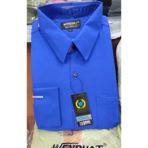 Wendya.T Kemeja Formal Reguler Warna Biru BCA✓Kemeja Pria Polos Lengan Panjang