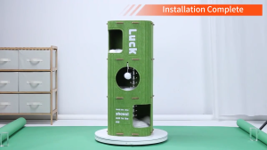 HATELI Tổ mèo nhiều lớp nhà ẩn náu ván cào tổ mèo tích hợp xô đựng hố cây giường cho mèo mọi mùa