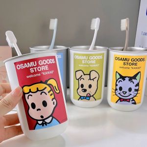 304 Stainless Steel Mouthwash Cup Toothbrush Cup for Couples Children High Aesthetic Value Washing Water Cup Dental Cylinder