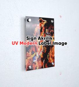 Gambar UV Print Custom Sign Tanda Image Akrilik
