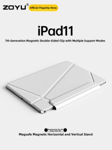 zoyu | Ultra-Thin Protective Case For iPad Pro 11 Mini 76 Double-Sided Clip X-Type Rotating Stand Light Shell For Apple Air 7 Pro 11