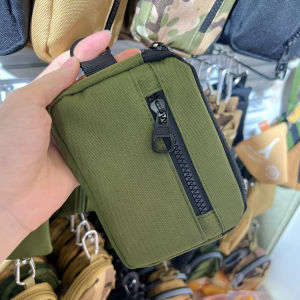 Document Package Canvas Small Zip Wallet Card Holder Key Case Coin Purse Small Saddle Bag Abrasion Resistant Outdoor Sports Receiving Bag