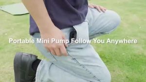 Mini Portable Air Pump 1200mAh USB Rechargeable Wireless Inflator Deflator for Camping Mattress Pool Float Boat Fast Inflation