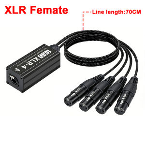 4CH XLR to RJ45 Cable Extender PRO XLR-4 Support Cat5e Cat6 for Microphone DMX512 Stage Light Audio Equipment