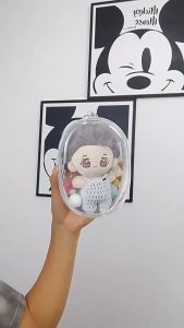 Tas Display Boneka Tas Penyimpanan Transparan PNC Pop Mart Tas Wadah Boneka Labubu PVC Pop Mart Labubu Transparent Storage Bag