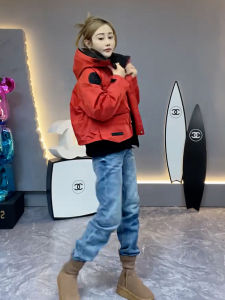 Fashionable Short Cotton Jacket Womens Spring Autumn Wear Commute Style Zipper Pocket European Fashion Polyester Fiber