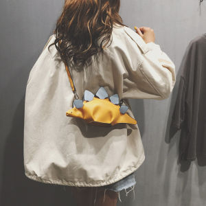 Cute Dinosaur Crossbody Bag for Girls Street Style 2024 New Fashion Small Bag Lovely Female Teens Trendy Satchel Handbag