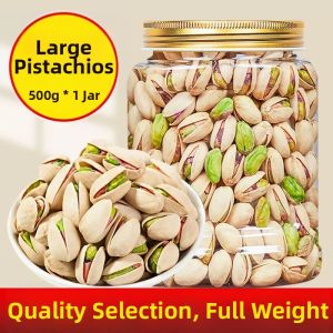 EIGHT GOLDEN CATS | Extra Large Unbleached Pistachios 500g Can Snack
