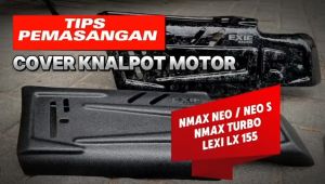 Cover Muffler Nmax Neo Turbo Lexi 155 & 125Aerox New - Pelindung Knalpot Motorcycle Exie Art