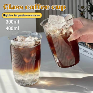Nurm Drinking Glass Cup Light Transparent Glassware For Juice Coffee Cup 300ML 400ML