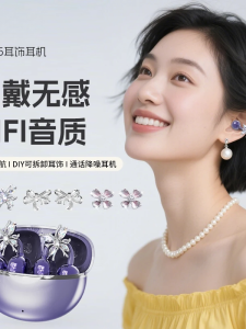 2025 New AI Star Ring Ear Clip Bluetooth Earphones Quick Charge Intelligent Noise Reduction Sports Super Long Battery Life