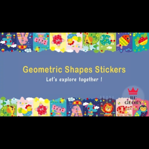 Colorful Educational Stickers Set with Owl and Geometric Designs Ready Stock in Malaysia Express Ship Within 24 Hours