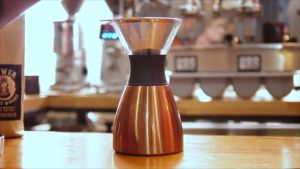 Asobu Pour Over Coffee Maker Set with stainless steel micro coffee filter with 1L double wall thermal carafe outdoor Pourover drip coffee maker (Avail Black and Gold)