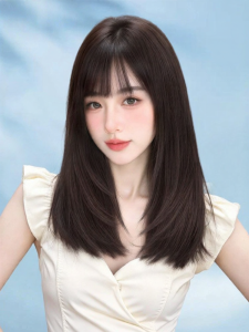 REAL ME | Short Human Hair Full Wig Lace Base Natural Fluffy Adjustable to Medium-Long Hairstyles