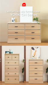 PIRA METROPOLIS -  YORK CH4 Lemari Laci 4 Susun / Drawer / Chest Drawer