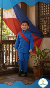 Baby Fourths Couture Filipino Story Characters National Hero Emilio Aguinaldo Terno Costume for Kids for Cosplay Story Book National Parade Reading Month / Araw ng pagbasa
