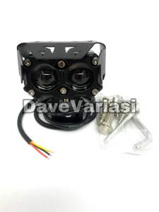 Lampu tembak Laser LED D3 SQL 2 mata putihkuning 2 warna