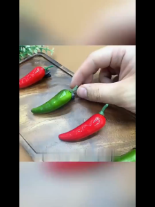 FH-C1392 Jepit Rambut Lucu Bentuk Cabai / Jepitan Hairpin Anak Perempuan Motif Cabe / Jepit Rambut