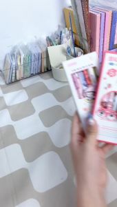 Pena Stabilo Bermotif Garis Bunga & Aesthetic Scrapbook DIY