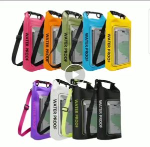 Dry Bag 100 % Waterproof Ocean Pack | Tas Ransel Tas Handphone 100 % Tahan Air Waterproof Olahraga Air Pantai Snorkeling Diving Surfing Fishing