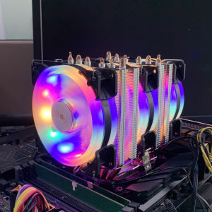 6ความร้อนท่อCPU Air-Cooled Cooler RGB 4PIN PWM TDP 190Wหม้อน้ําCPUสําหรับLGA1700 1200 115X 2011X79 X99 AMD AM4 AM5 ventilador