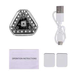 Đèn Cảnh Báo Nhấp Nháy Năng Lượng Mặt Trời Hình Tam Giác Cho Xe Máy Ô Tô Xe Mô Tô Đèn Hậu LED Nhiều Màu Sắc Đèn Báo Va Chạm Phía Sau