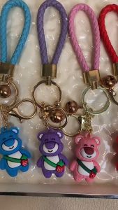 GANTUNGAN KUNCI CARE BEAR / GANTUNGAN TAS BONEKA BERUANG STRAWBERRY / GANTUNGAN KUNCI MOTOR MOBIL kamimurah CARABINER KEYRING