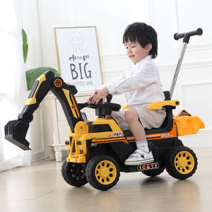 รถเด็กเล่น รถแบตเตอรี่ไฟฟ้า แบคโฮ 1มอเตอร์ใหญ่(380W) มีเสียงมีไฟ คันโยกโยกได้ รถของเล่น