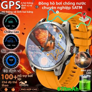 Đồng Hồ Thông Minh GPS Cao Cấp 2026 Dành Cho Nam Màn Hình AMOLED Đo Độ Cao Ngoài Trời Đo Áp Suất Khí Quyển Tích Hợp GPS La Bàn Chống Sốc Đồng Hồ Thể Thao Thông Minh