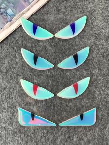 Reflective 3D Devils Eye Stickers Motorcycle Helmets Decor Luminous Improves Night Visibility Safety Durability Fashion Decals