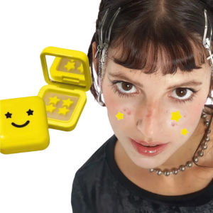 แผ่นแปะสิวแบบไฮโดรคอลลอยด์ลายดาวสีเหลือง 32/152 ชิ้น แผ่นแปะกำจัดสิว แผ่นแปะแต่งหน้าพร้อมกระจก ลายดาว