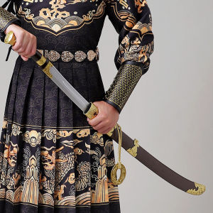 New Style Chinese Hanfu Mens Ming Dynasty Clothing Red Wedding Attendant Suit Traditional Chinese Print Polyester Fiber Summer Wear