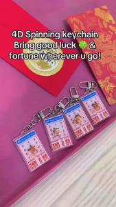 4D spinning keychain SG | SG Pool Keychain | Fortune Number Keychain | Lucky Number Kechain