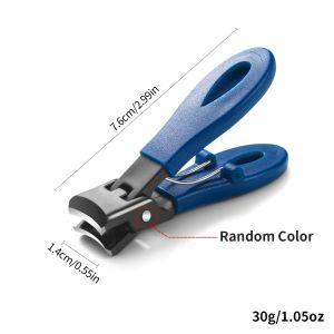 Gray Thick Nail Clippers with Wide Opening Sharp Anti-Splash Cutter Professional Toenail Trimmer for Hard Thick Nails Daily Ca
