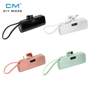 diymore No soldering 1 cell 18650/21700 battery DIY case For Apple/Type-C DIY rechargeable battery Mobile power case with stand(Without battery)