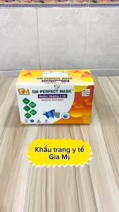 Khẩu trang 4 lớp kháng khuẩn Gia Mỹ hộp 50 cái
