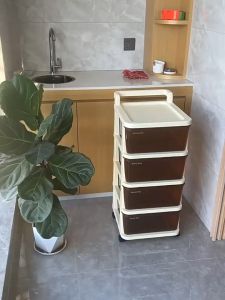 SOFTHOME Multi-layer Drawer Trolley Cart Movable Organizer Home Storage Cabinet Container for Kitchen